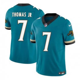 Men\'s Jacksonville Jaguars #7 Brian Thomas Jr Teal 2025 F.U.S.E. Prowler Throwback Vapor Untouchable Football Stitched Jersey