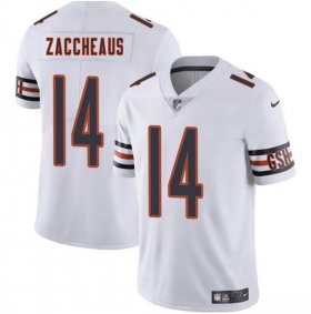 Men\'s Chicago Bears #14 Olamide Zaccheaus White 2025 Vapor Football Stitched Jersey Cheap