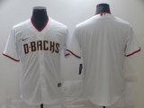 Wholesale Cheap Men's Arizona Diamondback Blank White Stitched MLB Cool Base Nike Jersey