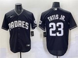 Cheap Men's San Diego Padres #23 Fernando Tatis Jr. Black Stitched Baseball Jersey