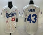 Cheap Men's Los Angeles Dodgers #43 Anthony Banda White 2025 Tokyo Series Limited Jersey