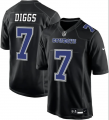 Men's Nike Dallas Cowboys #7 Trevon Diggs Carbon Black Fashion Game Jersey Cheap Wholesale