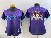 Women's Arizona Diamondbacks Team Big Logo Purple 2025 City Connect Limited Stitched Baseball Jersey(Run Small) Cheap