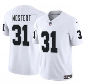 Men\'s Las Vegas Raiders #31 Raheem Mostert White 2025 F.U.S.E. Vapor Football Stitched Jersey Cheap