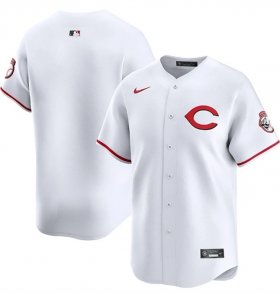 Cheap Men\'s Cincinnati Reds Blank White 2025 Home Limited Stitched Baseball Jersey