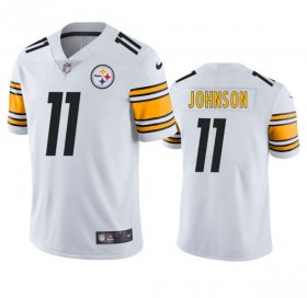 Cheap Men\'s Pittsburgh Steelers #11 Brandon Johnson White 2025 Vapor Untouchable Football Stitched Jersey