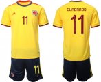 Cheap Men's Colombia #11 Cuadrado Yellow Home Soccer Jersey Suit
