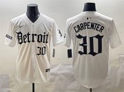 Cheap Men's Detroit Tigers #30 Kerry Carpenter White'Motor Gothic Edition' Vapor Premier Limited Stitched Baseball Jersey