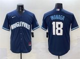 Cheap Men's Chicago Cubs #18 Shota Imanaga Navy City Connect Stitched Baseball Jersey