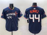 Cheap Men's Houston Astros #44 Yordan Alvarez Navy 2025 City Connect With Texas Patch Limited Stitched Baseball Jersey