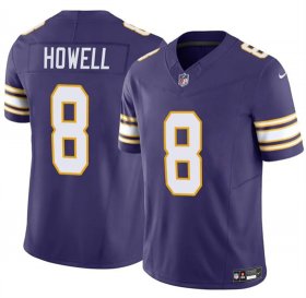Men\'s Minnesota Vikings #8 Sam Howell Purple 2023 F.U.S.E. Throwback Vapor Untouchable Limited Football Stitched Jersey Cheap Wholesale