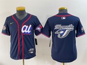 Cheap Women's American League Toronto Blue Jays Team Big Logo Navy 2025 All-Star Edition Limited Stitched Baseball Jersey(Run Small)