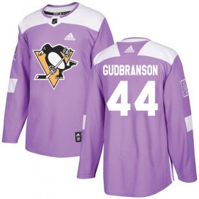 Wholesale Cheap Adidas Penguins #44 Erik Gudbranson Purple Authentic Fights Cancer Stitched NHL Jersey
