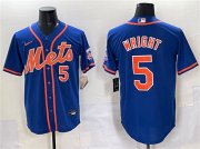 Men's New York Mets #5 David Wright Blue Cool Base Stitched Baseball Jersey Cheap Wholesale