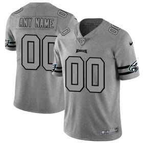 Wholesale Cheap Philadelphia Eagles Custom Men\'s Nike Gray Gridiron II Vapor Untouchable Limited NFL Jersey