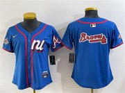 Cheap Women's National League Atlanta Braves Team Big Logo Blue 2025 All-Star Edition Limited Stitched Jersey(Run Small)