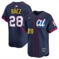 Cheap Men's American League #28 Javier Baez Navy 2025 All-Star Edition Limited Stitched Baseball Jersey