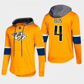 Wholesale Cheap Predators #4 Ryan Ellis Gold 2018 Pullover Platinum Hoodie