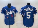 Men's Los Angeles Dodgers #5 Freddie Freeman Royal 2025 Tokyo Series Limited Stitched Baseball Jersey Cheap