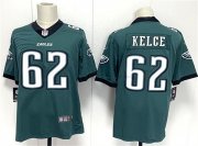 Men's Philadelphia Eagles #62 Jason Kelce Green 2024 New Vapor Untouchable Limited Football Stitched Jersey Cheap Wholesale