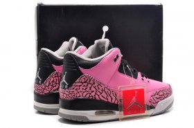 Wholesale Cheap Jordan 3 For Womens Shoes Pink/black cement