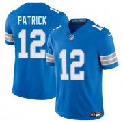 Cheap Men's Detroit Lions #12 Tim Patrick Blue 2025 F.U.S.E. Vapor Limited Football Stitched Jersey