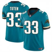 Men's Jacksonville Jaguars #33 Bhayshul Tuten Teal 2024 F.U.S.E. Prowler Throwback Vapor Limited Football Stitched Jersey Cheap Wholesale