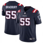 Men's New England Patriots #55 Garrett Bradbury Navy 2025 Vapor Limited Football Stitched Jersey Cheap