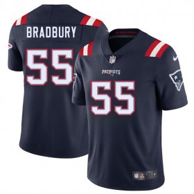 Men\'s New England Patriots #55 Garrett Bradbury Navy 2025 Vapor Limited Football Stitched Jersey Cheap