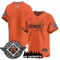 Men's Houston Astros Blank Orange 2025 City Connect Limited Stitched Baseball Jersey Cheap