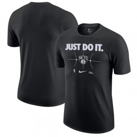 Cheap Men\'s Brooklyn Nets Black Just Do It T-Shirt