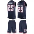 Wholesale Cheap Nike Patriots #25 Terrence Brooks Navy Blue Team Color Men's Stitched NFL Limited Tank Top Suit Jersey