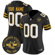 Women's Pittsburgh Steelers Throwback 1933 Patch black Vapor Limited All Stitched Jersey Cheap Wholesale