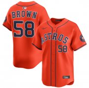 Men's Houston Astros #58 Hunter Brown Orange 2025 Alternate Limited Stitched Baseball Jersey Cheap Wholesale
