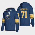 Wholesale Cheap Buffalo Sabres #71 Evan Rodrigues Navy adidas Lace-Up Pullover Hoodie