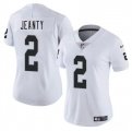 Cheap Women's Las Vegas Raiders #2 Ashton Jeanty White 2025 Vapor Football Stitched Jersey(Run Small)
