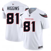 Cheap Men's Houston Texans #81 Jayden Higgins White 2025 Draft Vapor F.U.S.E. Limited Football Stitched Jersey