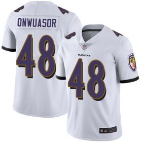 Wholesale Cheap Nike Ravens #48 Patrick Onwuasor White Men\'s Stitched NFL Vapor Untouchable Limited Jersey