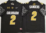 Cheap Men's Colorado Buffaloes #2 Shadeur Sanders Black With XII Patch 2025 F.U.S.E. Stitched Football Jersey