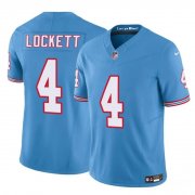 Cheap Men's Tennessee Titans #4 Tyler Lockett Blue 2025 F.U.S.E. Throwback Vapor Limited Football Stitched Jersey