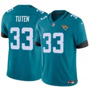 Men's Jacksonville Jaguars #33 Bhayshul Tuten Teal 2024 Vapor Untouchable Limited Football Stitched Jersey Cheap Wholesale