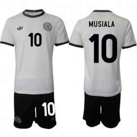Men\'s Germany #10 Jamal Musiala White 2025 Home Soccer Jersey Suit