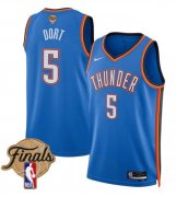 Men's Oklahoma City Thunder #5 Luguentz Dort Blue 2025 Icon Edition Stitched Basketball Jersey Cheap