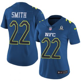 Wholesale Cheap Nike Vikings #22 Harrison Smith Navy Women\'s Stitched NFL Limited NFC 2017 Pro Bowl Jersey