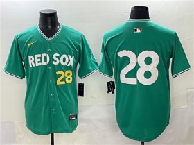 Men\'s Boston Red Sox #28 Kristian Campbell Green 2025 City Connect Limited Stitched Baseball Jersey Cheap