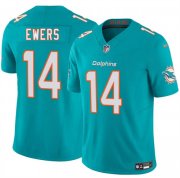 Men's Miami Dolphins #14 Quinn Ewers Aqua 2025 Draft F.U.S.E. Vapor Limited Football Stitched Jersey Cheap