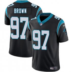 Men\'s Carolina Panthers #97 Bobby Brown Black 2025 Vapor Limited Football Stitched Jersey Cheap