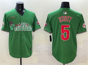 Men\'s Philadelphia Phillies #5 Bryson Stott Green Phanatic Limited Stitched Jersey Cheap