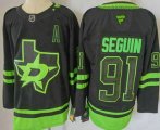 Cheap Men's Dallas Stars #91 Tyler Seguin Black Alternate Authentic Jersey