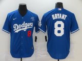 Youth Los Angeles Dodgers #8 Kobe Bryant Blue With KB Patch Cool Base Stitched Baseball Jersey Cheap Wholesale